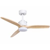 ostarkdom ventilador de techo led 132cm con mando a distancia motor dc silencioso luz regulable cct temporizador veranoinvierno blanco aluminio y abs color madera r 12540 mh ostarkdom-leduni