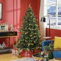 arbol de navidad de plastico metal homcom o117x180 cm verde