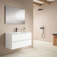 mueble coral 100 cm blanco mate pack mueble  lavabo