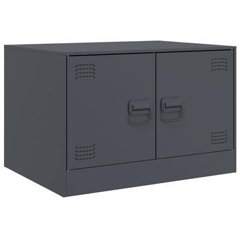 Mesa De Centro，mesa Auxiliar，mesa De Café Acero Gris Antracita 67x50x44 Cm
