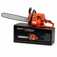 motosierra de gasolina 52cc 26kw profesional espada 45cm motor 2 tiempos alta potencia facil arranque ideal para corte de lena y jardin