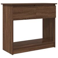 mesa consola con cajones roble marron 855x385x745 cm vidaxl