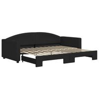sofa cama nido tela negro 90x200 cm vidaxl