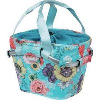 basil cesta delantera bloom field klickfix 15l impermeable azul flores creflect 27x37x25 cm