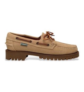 Sebago para mujer. 75125EW Mocasines de Piel Ranger beige (36), Plano, 1 a 3cm, Cordones, Casual, Clásico