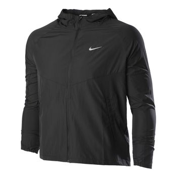 Nike Miler Chaqueta para correr Hombres - negro, plateado