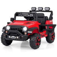 coche electrico infantil con mando a distancia 24g  usb y luz y amp coche infantil musica 12v coche jeep rojo