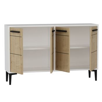 Mueble Tv Stria Blanco Roble Zafiro