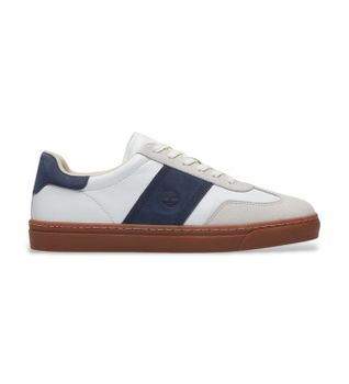 Timberland para hombre. TB0A43GGAFY1 Zapatillas Lisbon Street de piel blanco, azul (46), Plano, Cordones, Casual