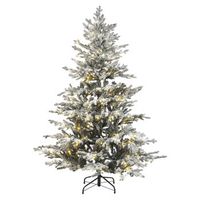 arbol de navidad blanco verde 180 cm sintetico nieve preiluminado ramas brisco