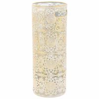 paraguero redondo de metal blanco 20x20x53h cm