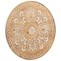 panel decorativo de madera tallada marron 60x06x60