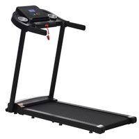 homcom cinta de correr para casa 1-12 kmh 15hp con 12 programas ruedas pantalla led y soporte para movil para hogar oficina
