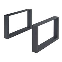set de 2 patas de mesa makers 40x64 cm - negro encasa