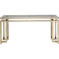 consola metal dorado y vidrio 160 x 45cm