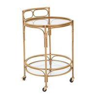 carro redondo de metal marron o 51x74 cm