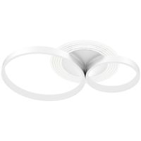 homcom lampara de techo led 40w 3000 k4000 k6500 k para dormitorio salon cocina comedor blanco