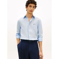 tommy hilfiger camisa manga larga mw0mw41530 pgmnt dyed-c1o breey blue para hombre