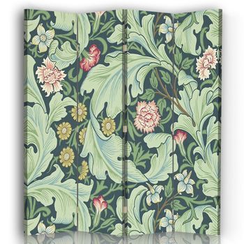 Legendarte - Biombo Floral Wallpaper - William Morris - Separador De Ambientes Para Interiores Cm. 145x170 (4 Paneles)
