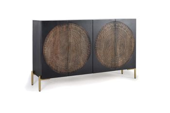 Aparador de madera de mango y metal