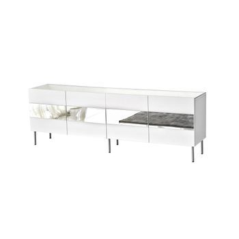 Mueble Tv Leon Blanco Plata