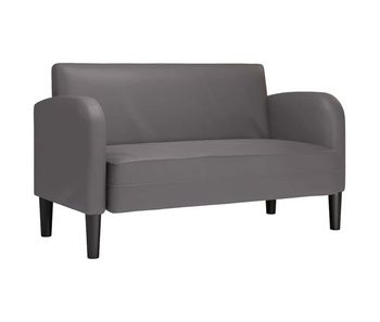 Sofá loveseat - sofá de salón gris 110 cm cuero sintética