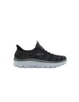 zapatillas skechers slip-ins summits plus - soft luster mujer negro