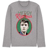 elvis presley camiseta manga larga merry kissmas para mujer