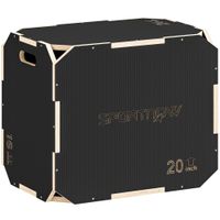 sportnow cajon pliometrico de madera 3 en 1 con 3 alturas diferentes asas sin esquinas entrenamiento de salto 61x51x405 cm