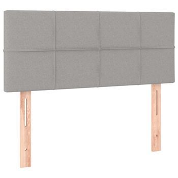 Cabecero Cama Mueble De Dormitorio Con Led De Tela Claro 90 X 5 X 78/88 Cm Gris M02_0000689