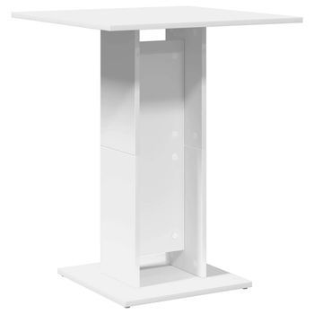 Mesa De Bistró | Mesa De Bar De Madera Contrachapada Blanco 60x60x75 Cm