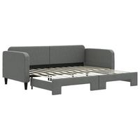 sofa cama nido tela gris oscuro 90x200 cm vidaxl