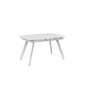 Phil - Mesa Extensible (140/210 X 90) En Cristal Templado Blanco