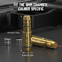 cartucho de entrenamiento laser de punto rojo de 9mm entrenador de balas tactico de fuego seco para mano de pistola