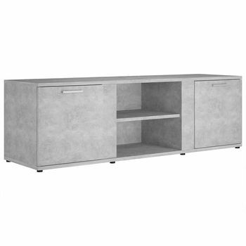 Mueble Tv | Mueble De Salón | Armario Tv Madera Contrachapada Gris Hormigón 120x34x37 Cm