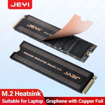 Disipador de calor JEYI Graphene M.2 SSD, radiador enfriador con diseño de lámina de grafeno y cobre de doble capa para PC portátil NVMe NGFF 2280 Drive
