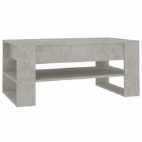 mesa de cafe - mesa de centro madera contrachapada gris hormigon 102x55x45 cm