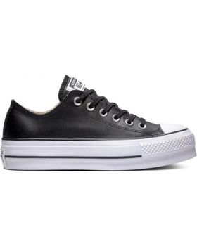 de CONVERSE 561681C CHUCK TAYLOR ALL STAR PLATFORM LEATHER LOW BLACK-BLACK-WHITE