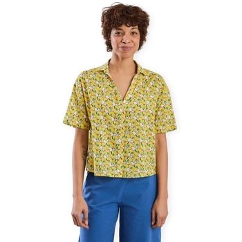 Brava Fabrics Blusa x PEANUTS Donuts Aloha Shirt W - Yellow para mujer