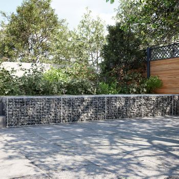 Cesta De Gaviones | Gavión Para Piedras | Gavión Decorativo Con Cubierta Hierro Galvanizado 400x100x50 Cm Cfw405620
