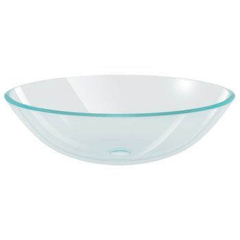 Lavabo De Baño Moderno | Lavabo Vidrio Templado Transparente 42 Cm