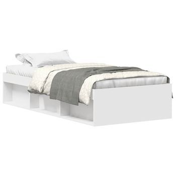 Estructura De Cama Blanca 90x200 Cm