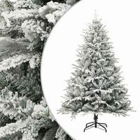 arbol de navidad artificial con nieve pvc y pe verde 240 cm vidaxl