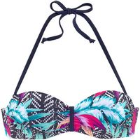 lascana banador banador azul marino jane bandeau top para mujer