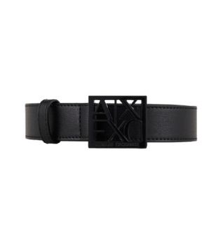 A|X Armani Exchange para mujer. 9411300A87400020 Cinturón negro (65cm), Casual, Sintético, Imitación cuero