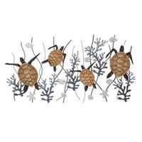 panel decorativo 3d mar de metal multicolor 1327x57x699 cm