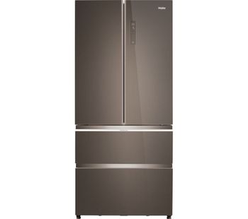 HAIER Slim American Style Fridge Freezer HB18FGSAAA - Stainless Steel, Stainless Steel