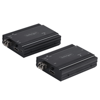 extensor alargador kvm hdmi 4k por fibra 300m 2x sfp mmf