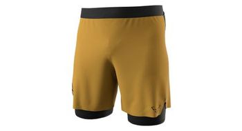 Pantalones cortos dynafit alpine pro 2 en 1 caqui negro hombre