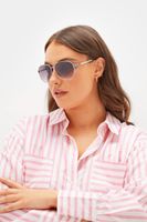gafas de sol aviador con montura plateada